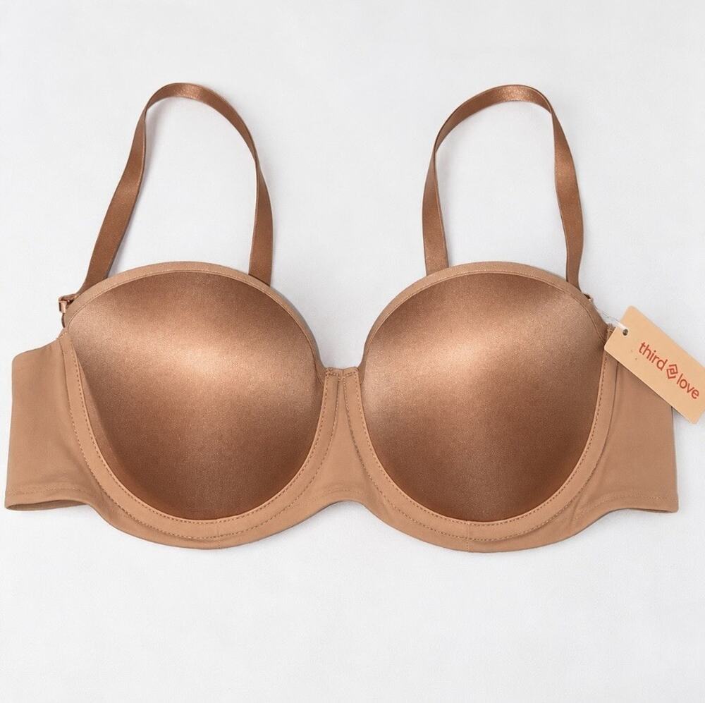ThirdLove 24/7 Classic Strapless Bra Warm Taupe 34B NWT Convertible Underwire
